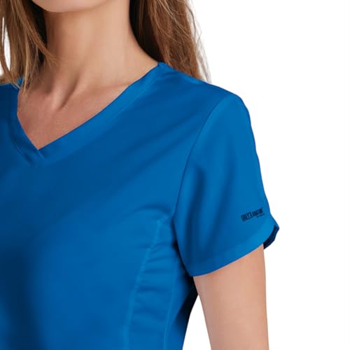 Barco Grey’s Anatomy by BARCO Classic Cora Scrub Top for Women – New Royal, 4-Pocket Crossover V-Neck Scrub Shirt with Natural Stretch, Soil Release Fabric, and Super-Soft Finish – Large, Regular Fit - Image 5