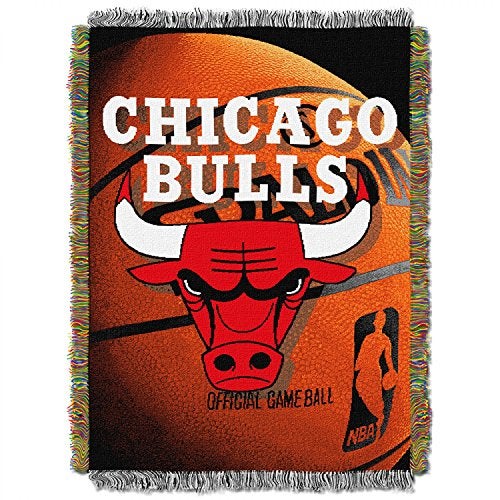 Northwest NBA Chicago Bulls Unisex-Adult Woven Tapestry Throw Blanket, 48" x 60", Photo Real - Image 1