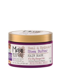 MAUI MOISTURE Heal & Hydrate + Shea Butter Hair Mask & Leave-In Conditioner Treatment to Deeply Nourish Curls & Help Repair Split Ends, Vegan, Silicone, Paraben & Sulfate-Free, 12 Ounce  - Image 1