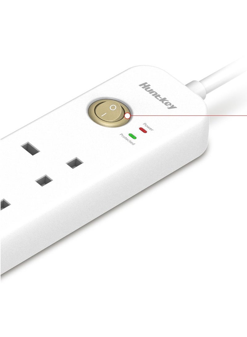 Huntkey Powerstrip SUC507 Power strip SUC507 4UK outlets +2*USB A (2.4A) - Image 4
