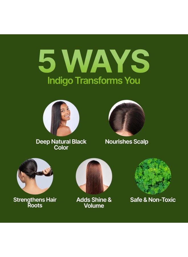 MYHERB 100% Natural Organic Indigo Leaf Powder (Indigofera tinctoria) || 227 Gm/0.5 Lbs || Hair Care & Hair Growth || Hair Care for black Hair || For Men & Women - Image 4