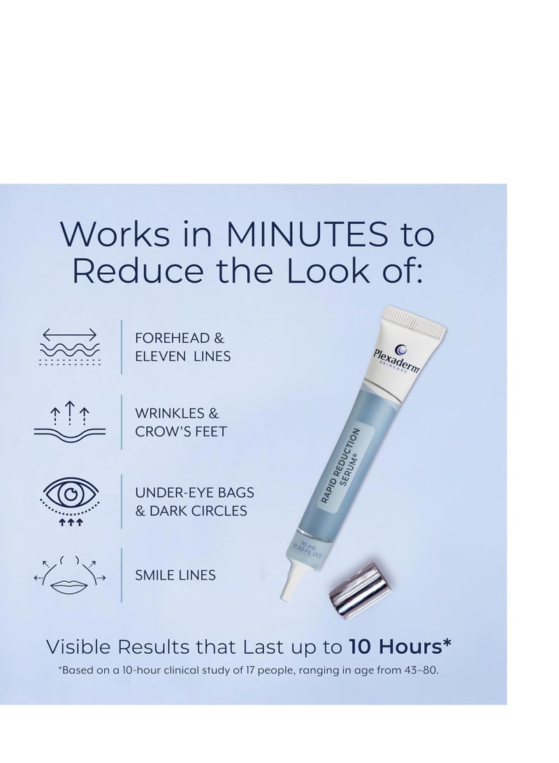 Plexaderm Plexaderm Rapid Reduction Eye Serum - Visibly Reduces Under-Eye Bags, Wrinkles, Dark Circles, Fine Lines & Crow's Feet Instantly, Anti Aging Wrinkle Remover for Face, Full Size Tube - Image 5