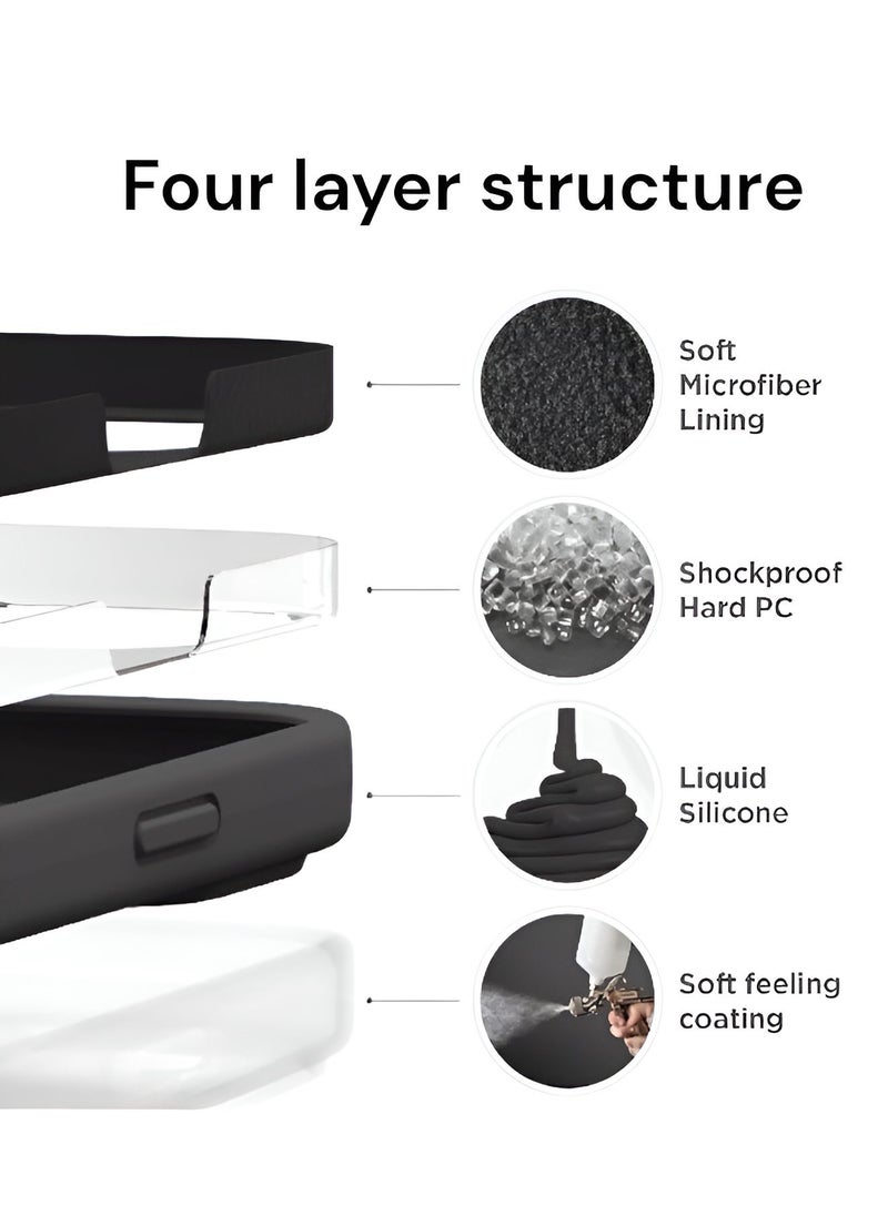 Mida iPhone 16 Pro Max Silicone Case Cover, full body protection case with a soft silky feel, shockproof cover with microfiber lining  - Image 4
