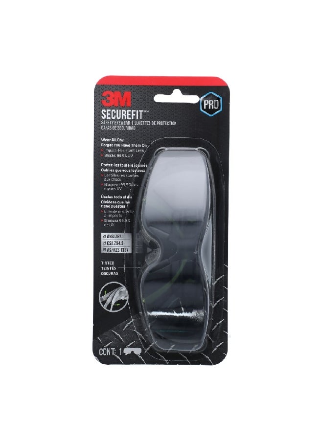 3M Securefit Anti-Fog Safety Eyewear Glasses Grey and Black SF400G-WV-6-PS