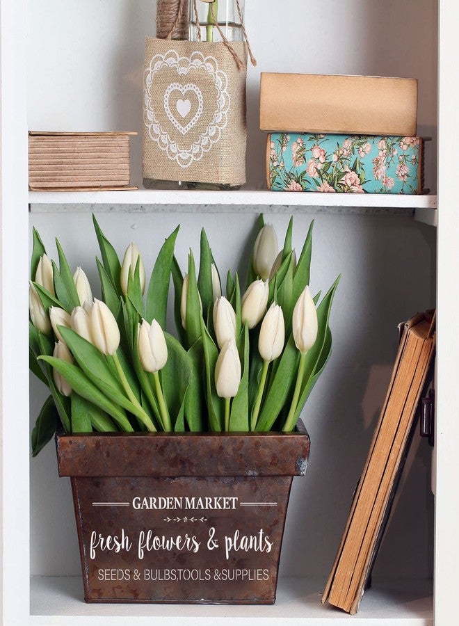 Whaline 10Pcs Garden Stencils for Painting Spring Summer Flower Plants Succulent Reusable Drawing Stencil Art Template on Wood Canvas Furniture Wall DIY Art Sign Decoration Supplies - Image 5