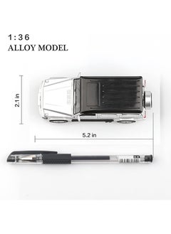 بيوينتي 1/36 مقياس مرسيدس AMG G63 G عربة دييكاست نموذج سيارة، سبائك سحب المركبات G عربة لعبة سيارة، سيارات هدايا للأولاد، الفضة  - Image 4