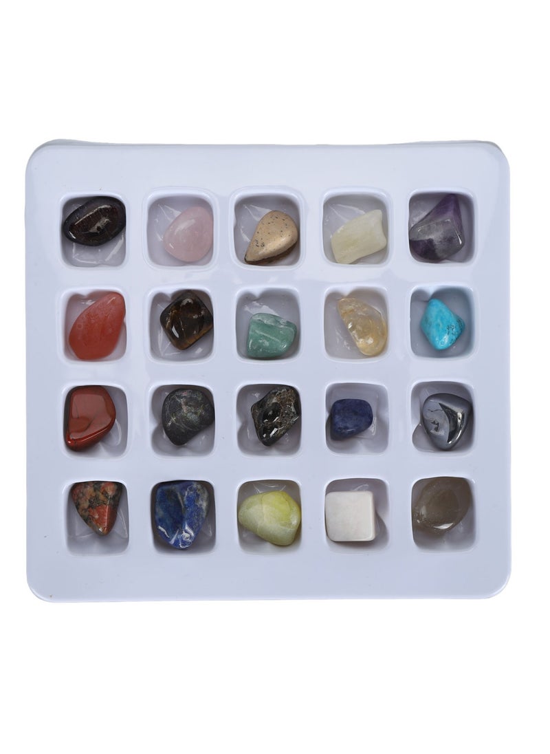 Velaurs 20 Piece Rock Stone Collection Kit for Boys Girls Fine Science Classroom Rock and Mineral Education  - Image 1