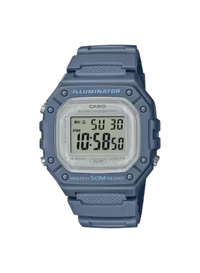 CASIO Men's Resin Digital Watch W-218HC-2AVDF - 43.2 mm - Image 1