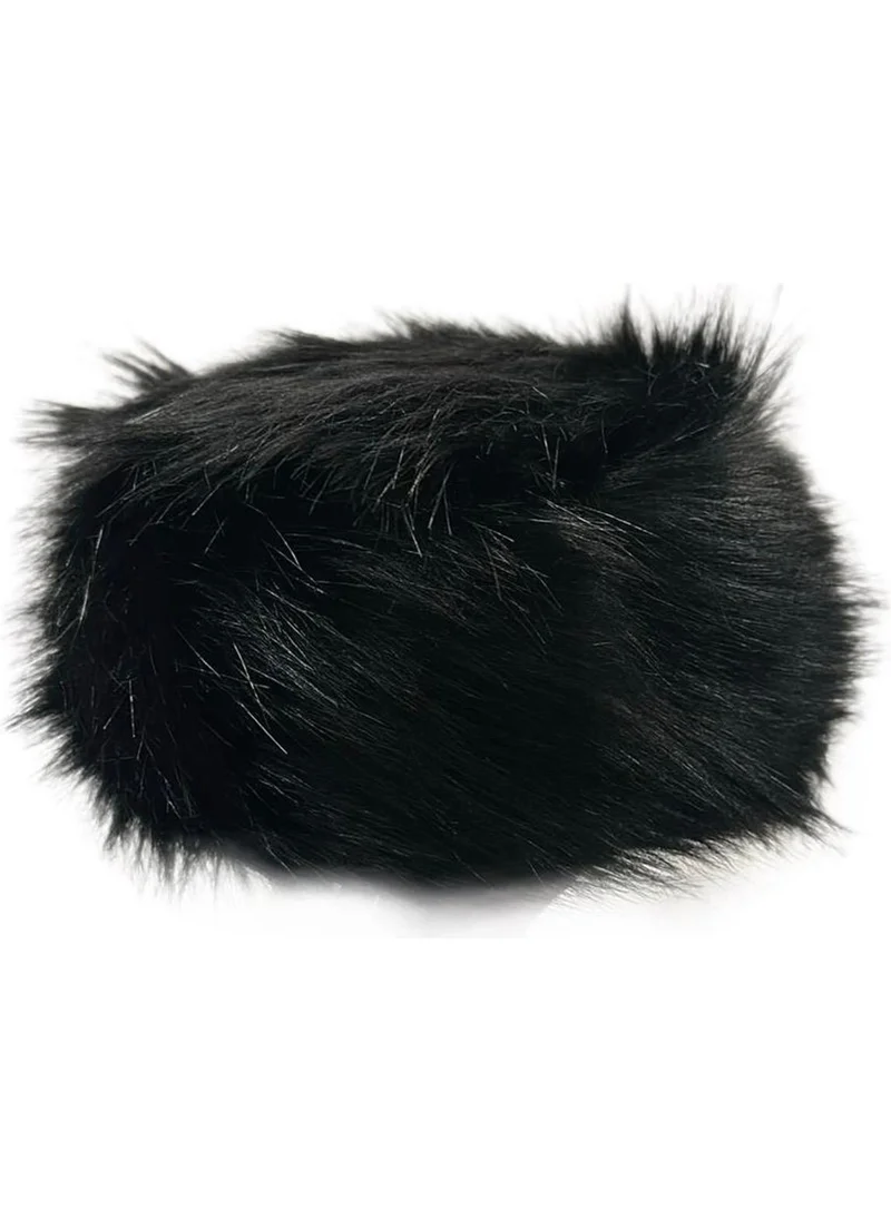 باهلس Trend Black Plush Fur Kalpak Hat