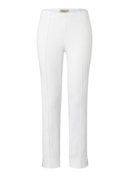 Tchibo Women Slim Fit Solid Chino Pants, White  - Image 2