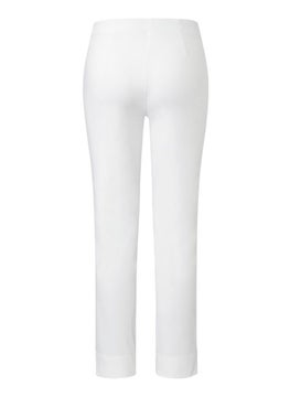 Tchibo Women Slim Fit Solid Chino Pants, White  - Image 3