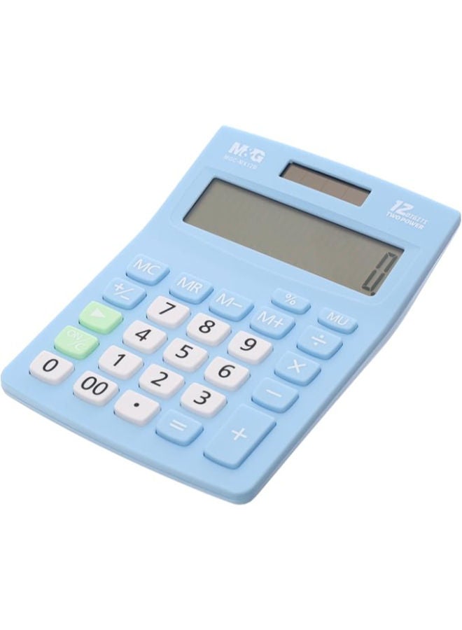 ام اند جي آلة حاسبة مكتبية، حسابات مكتبية ملونة، شاشة كبيرة، تعمل بالطاقة الشمسية والبطارية، ألوان متنوعة - Image 1