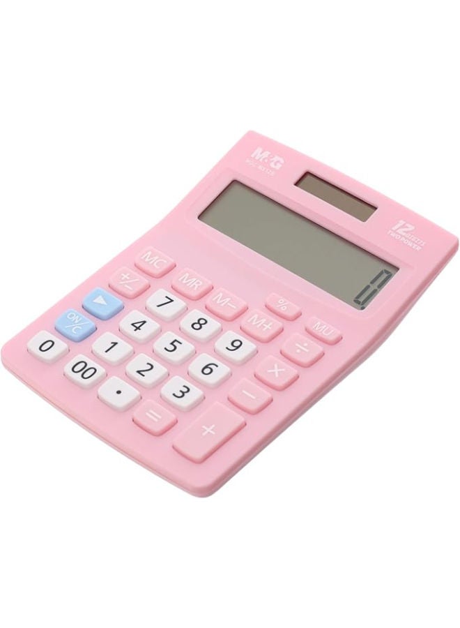 ام اند جي آلة حاسبة مكتبية، حسابات مكتبية ملونة، شاشة كبيرة، تعمل بالطاقة الشمسية والبطارية، ألوان متنوعة - Image 3