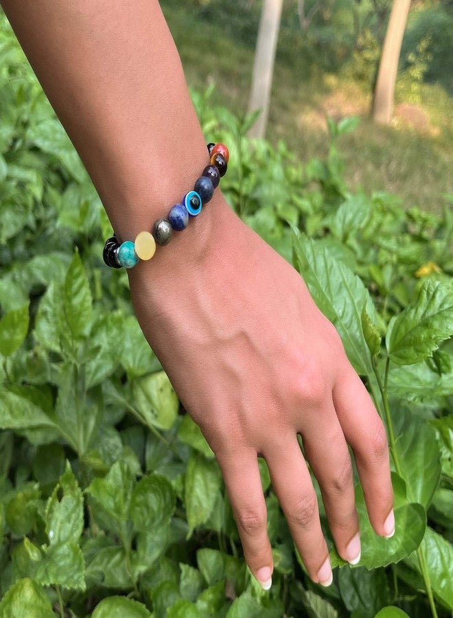 Mesmerize Super 9 Chakra Healing Bracelet with Pyrite and Evil Eye | Original Unisex Bracelet with Real Authentic Stones | Durable MagSnap 2 Magnetic Closure | Lab-Tested Certificate & 6-Month Warranty Included. - Image 4