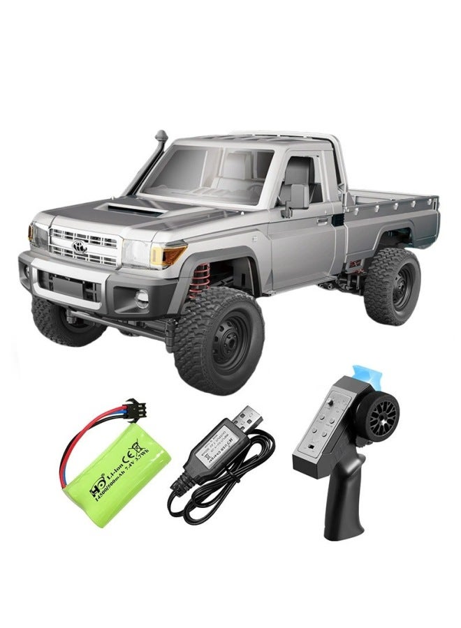 Preferred Mangniu MN82 Full-scale RC Remote Control Car Model Climbing Off-road Vehicle Toyota Pickup Truck Toy-Colour:Mn-82pro Silver [gift Box Packaging]  - Image 1