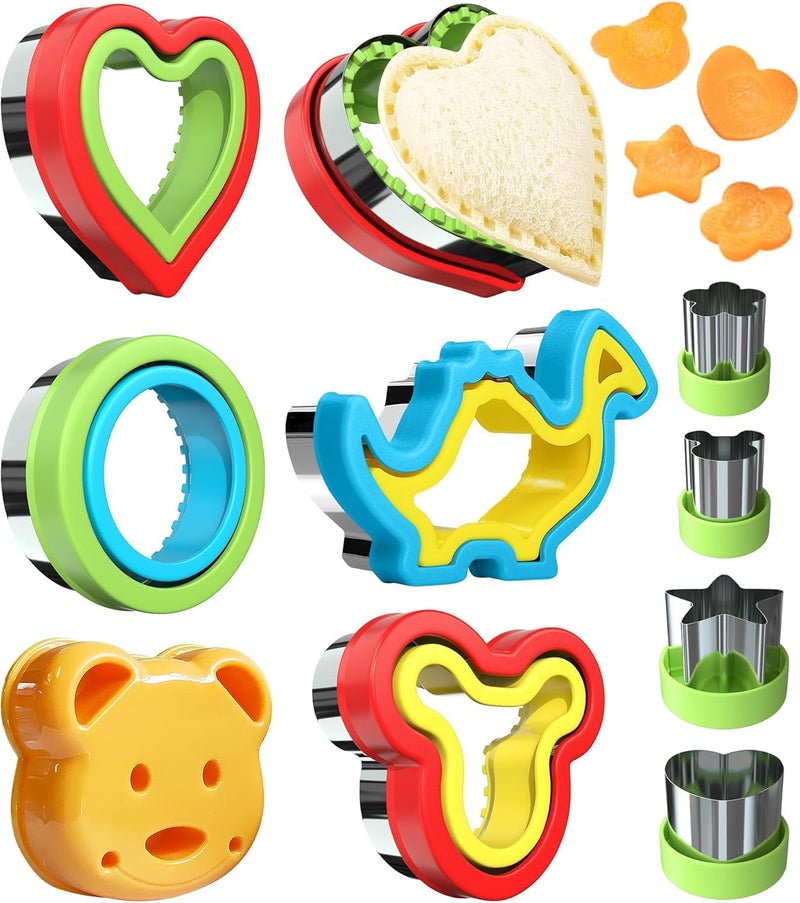 AKHMLEF Sandwich Cutter and Sealer, Sandwich Cutter for Kids 5 PCSï¼ˆBIGï¼‰, Decruster Sandwich Maker, Great for Lunchbox and Bento Box - Boys and Girls Kids - Image 1