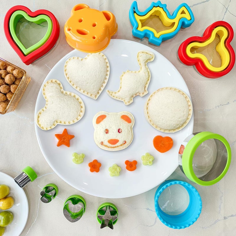 AKHMLEF Sandwich Cutter and Sealer, Sandwich Cutter for Kids 5 PCSï¼ˆBIGï¼‰, Decruster Sandwich Maker, Great for Lunchbox and Bento Box - Boys and Girls Kids - Image 2
