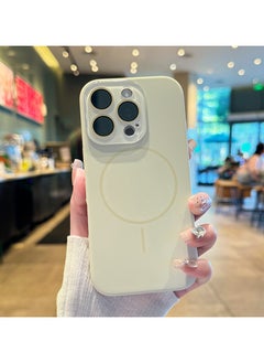 Exotic iPhone 16 Pro Max Case - Magsafe,  With Camera Protection, Soft Liquid Silicone Cover, Slim Fit, Microfiber Lining Inner - Summit Stone  - Image 3