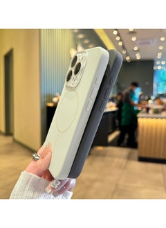 Exotic iPhone 16 Pro Max Case - Magsafe,  With Camera Protection, Soft Liquid Silicone Cover, Slim Fit, Microfiber Lining Inner - Summit Stone  - Image 4