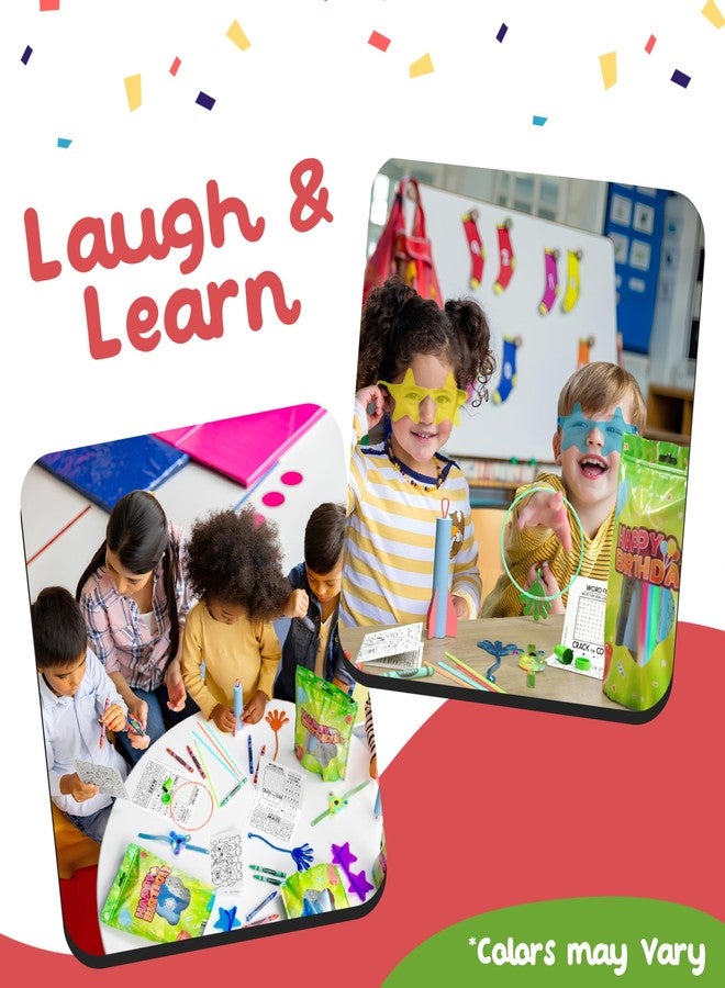 كراون ديسبلاي أكياس هدايا جاهزة من كراون ديسبلاي لحفلات أعياد ميلاد الأطفال، ١٠ أكياس هدايا معبأة مسبقًا مكتوب عليها "عيد ميلاد سعيد" للأطفال، حشوات أكياس الهدايا، ألعاب صغيرة وألعاب تسلية، أكياس هدايا للأولاد والبنات - Image 4