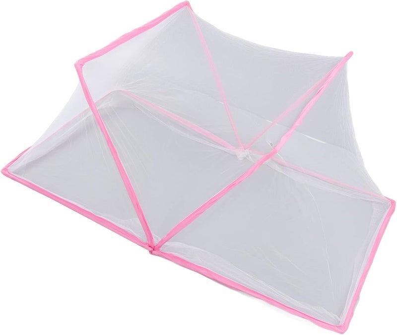 Baby Bed Net, Tent Foldable Portable Ventilate Summer Net, Bedroom for Kids Students Cots Cribs Cot (Roseate) - Image 3
