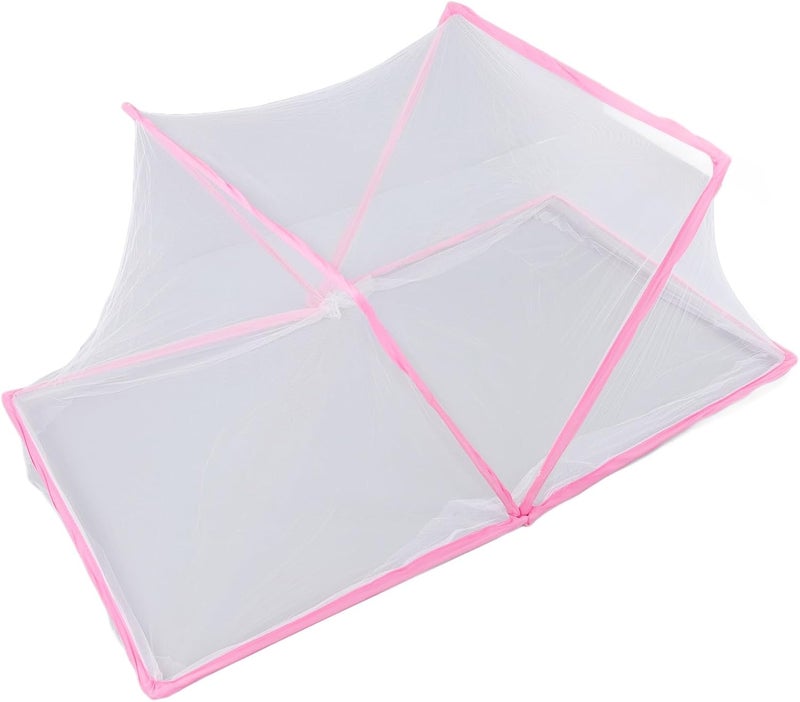 Baby Bed Net, Tent Foldable Portable Ventilate Summer Net, Bedroom for Kids Students Cots Cribs Cot (Roseate) - Image 2
