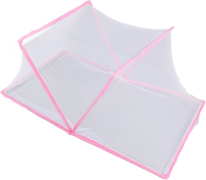 Baby Bed Net, Tent Foldable Portable Ventilate Summer Net, Bedroom for Kids Students Cots Cribs Cot (Roseate) - Image 1