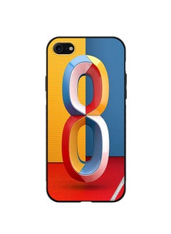 Protective Case Cover For Apple iPhone SE (2022) Number 8 Design Multicolour