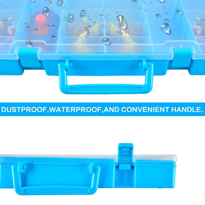 Aptbyte Case Compatible with Akedo Ultimate Arcade Warriors Starter Pack, Toy Storage for Battle Arena Controller & Warrior Collector Mini Battling Action Figures, Holder for Akedo Playset- Blue (Case Only) - Image 4