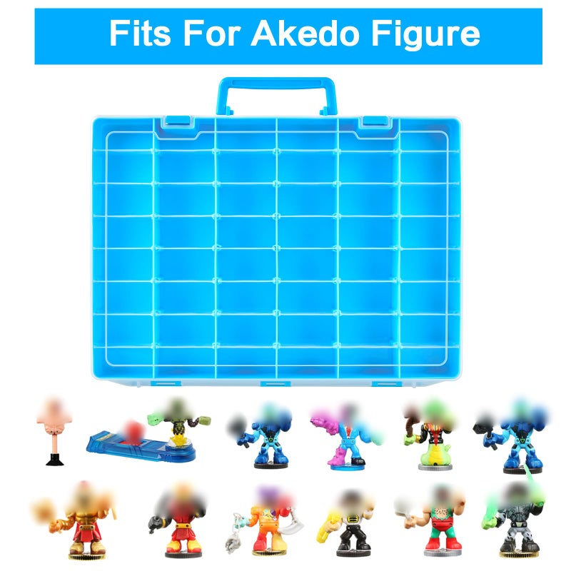 Aptbyte Case Compatible with Akedo Ultimate Arcade Warriors Starter Pack, Toy Storage for Battle Arena Controller & Warrior Collector Mini Battling Action Figures, Holder for Akedo Playset- Blue (Case Only) - Image 2