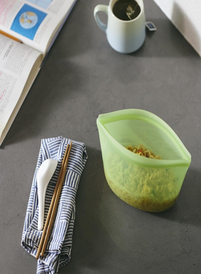 Stasher Premium Silicone Reusable Food Storage Bowl, Green, Microwave, Sous Vide, Dishwasher, Oven and Freezer Safe, BPA Free, Leak-free, Eco-friendly, 4-Cup Bowl - Image 3