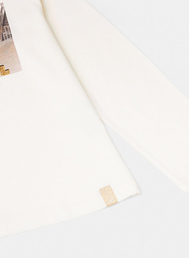 بينيتون الفتيات ميني وميكي ماوس عيد الميلاد تي شيرت - Image 3