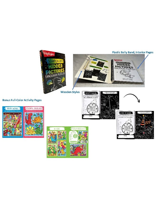 Scratch-Off Hidden Pictures Dinosaur Puzzles