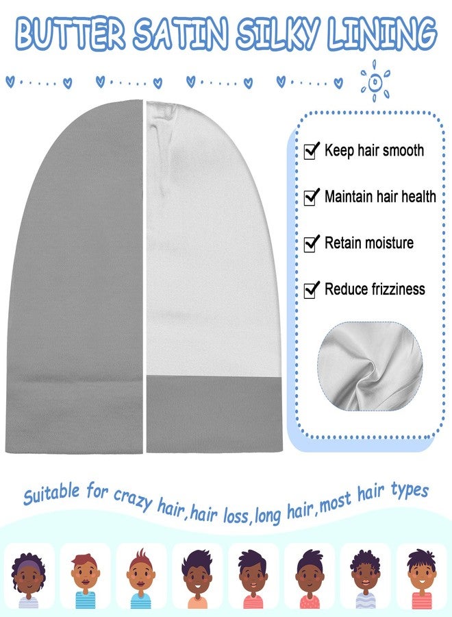 Cotwinter 6 Pcs Satin Lined Baby Newborn Hats Silk Satin Lined Beanie Toddler Hat for Hospital Infant Girls Boys 0-6 Months, Fresh Color, One Size - Image 2