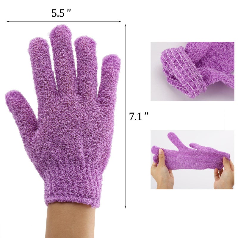 BTYMS 24 Pcs Shower Exfoliating Gloves Hand Exfoliating Glove Body Scrubber Loofah Washing Gloves for Shower, Spa, Massage and Body Scrubs, Dead Skin Cell Remover - Image 2