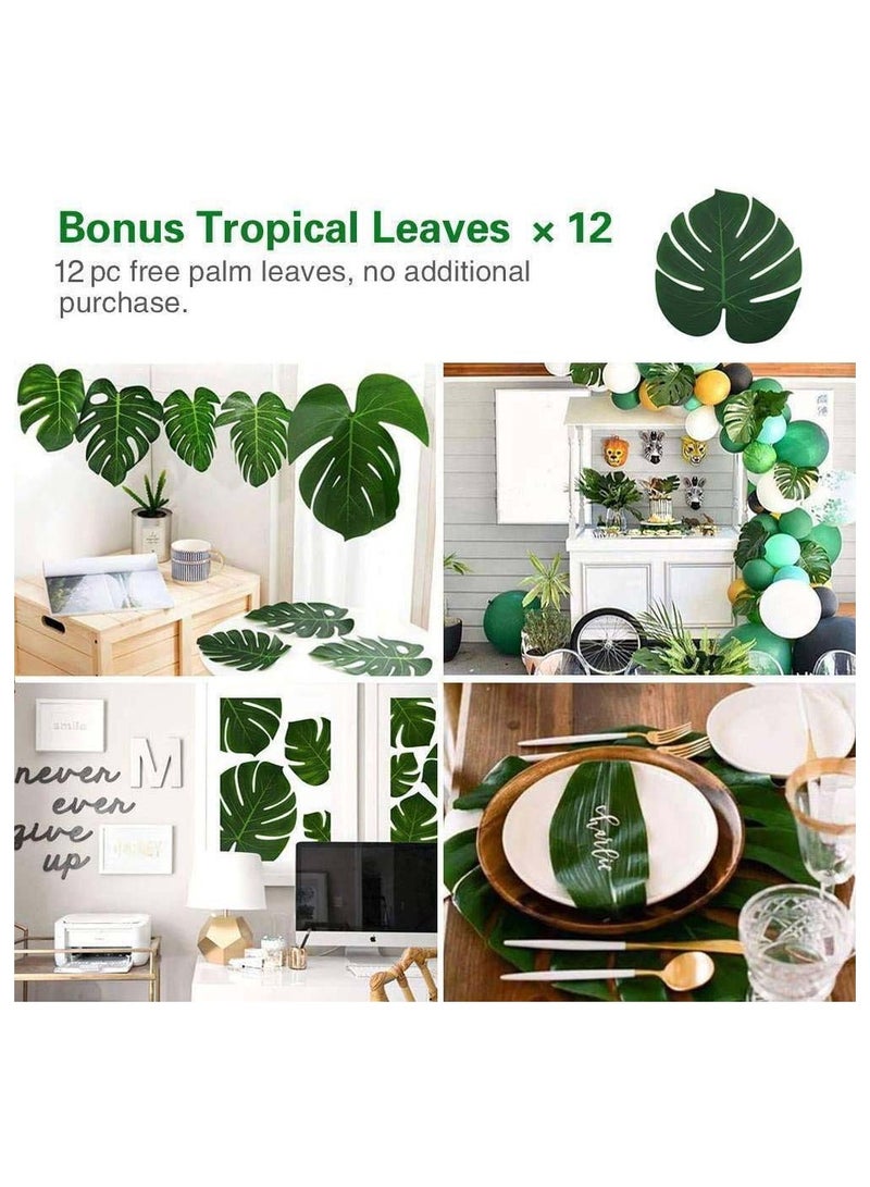 SYOSI Safari Jungle Wild One Balloon Lion King Theme Baby Shower Birthday Party Decorations Supplies Boy Boys Green Balloons Garland Kit - Image 3