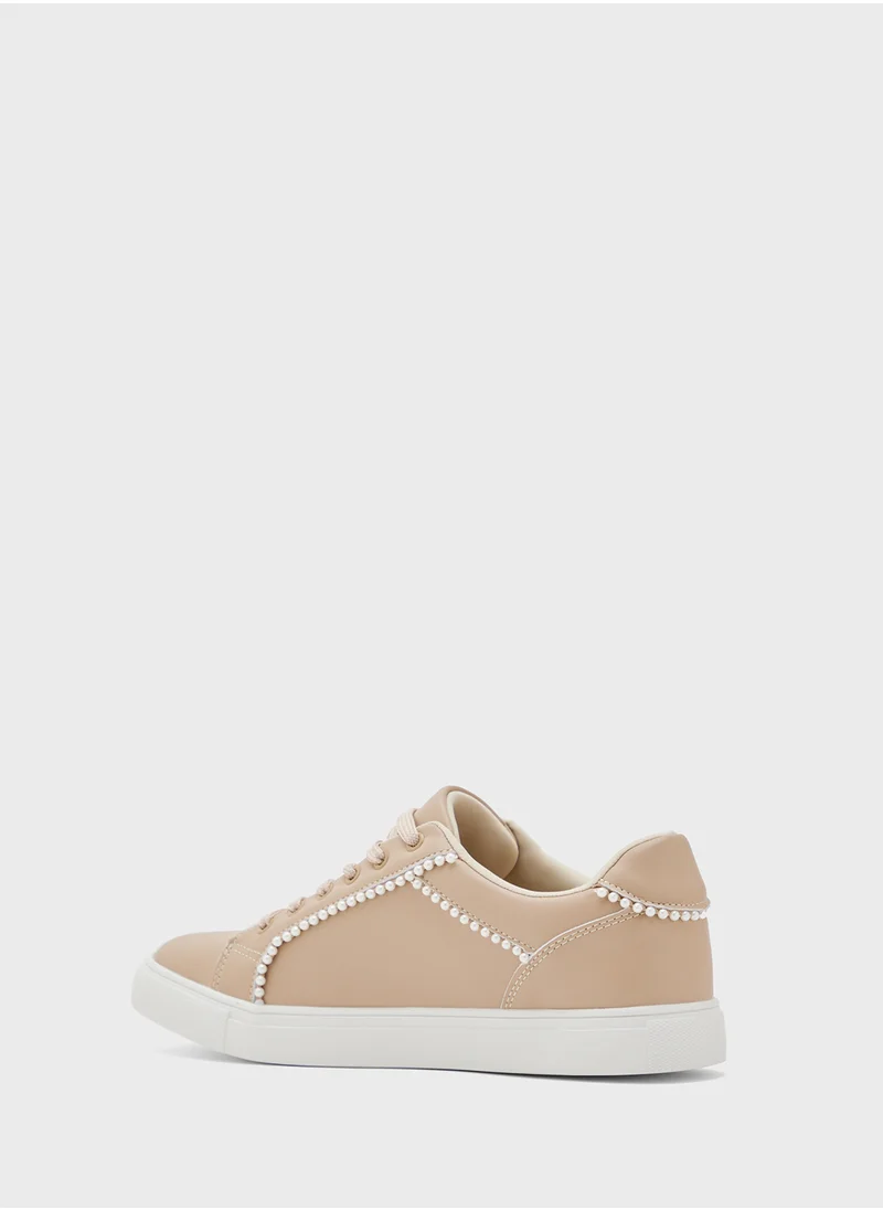 Ginger Pearl Detail Sneakers