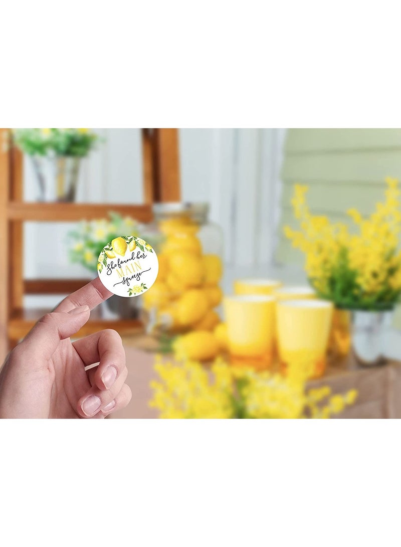 Round sticker, 50 lemon-themed gift stickers, printed with beautiful phrases, two different shapes, 25 of each design, size 5 cm, for gift wrapping for engagement parties, weddings, Valentine’s DAY - Image 3