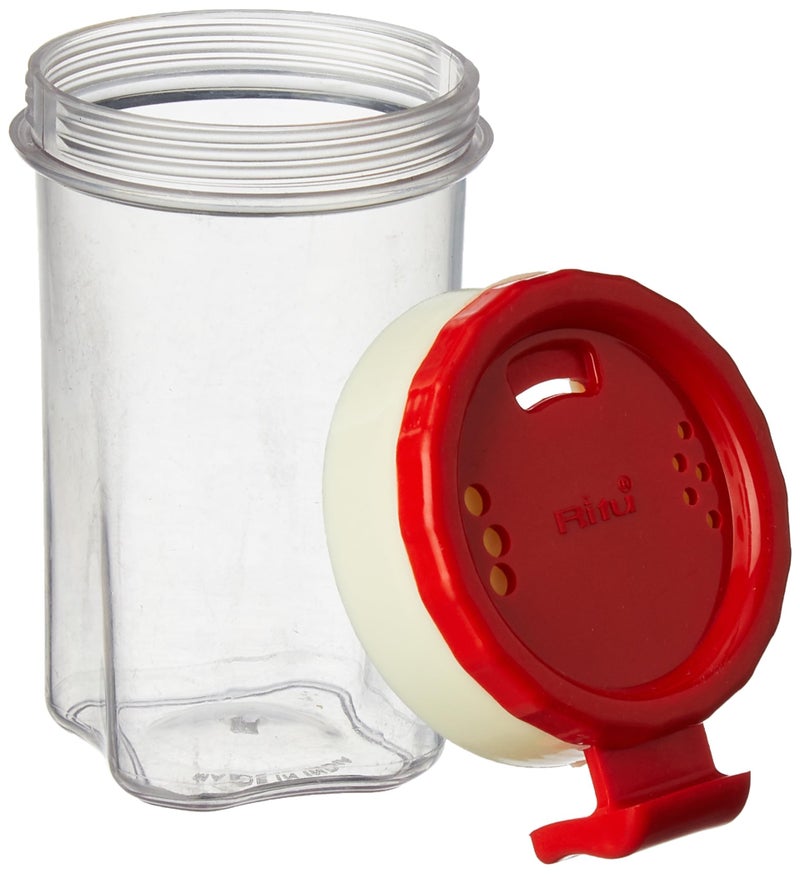 RITU Plastic Salt and Pepper Shaker Set Masala Storage Containers for Dining Table Kitchen Use | Compact Multicolor Masala Dabbi | Spice Holder for Home Restaurant | Set of 2 Containers with Stand - Image 2