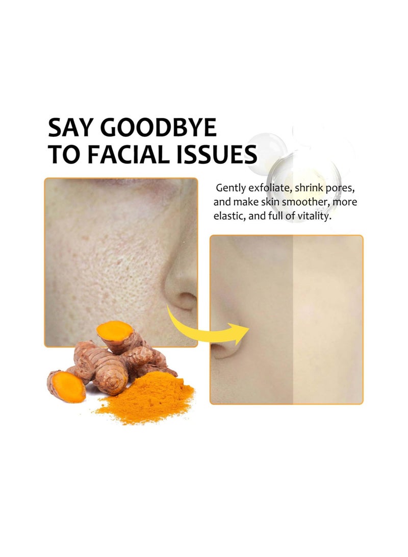 SYOSI 55PCS Turmeric Kojic Acid Cleansing Pads, Kojic Acid And Turmeric Pads for Unclog Pores, Dark Spots, Dull Skin, Helps Balance Skin Oil And Water - Turmeric Face Exfoliating Pads - Deep Clean Pores - Image 5