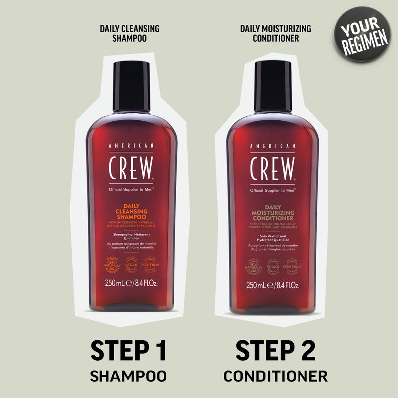 American Crew Conditioner for Men by American Crew, Daily Moisturizer, Naturally Derived, Vegan Formula, Hair Care Gift for Him, Citrus Mint Fragrance, 33.8 fl oz - Image 5