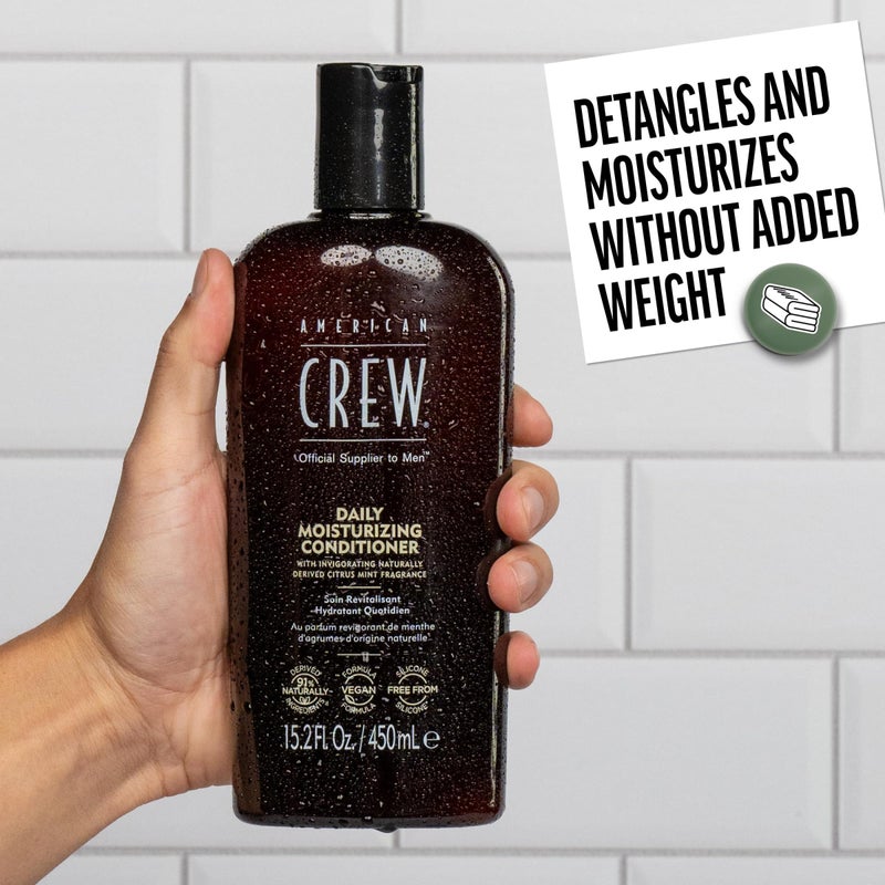 American Crew Conditioner for Men by American Crew, Daily Moisturizer, Naturally Derived, Vegan Formula, Hair Care Gift for Him, Citrus Mint Fragrance, 33.8 fl oz - Image 3