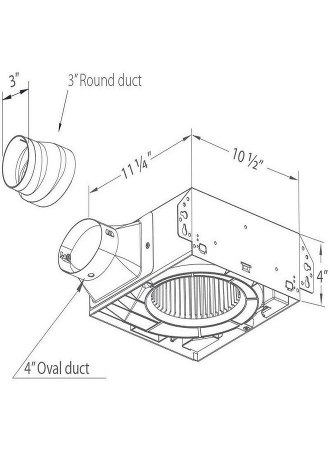 BREEZ Delta BreezSlim SLM70H 13.1W Exhaust Bath Fan with Humidity Sensor - Image 5