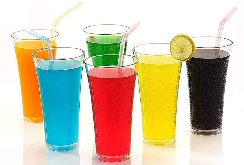 Limbjal Plastic Transparent Glass Set ABS Poly Carbonate Unbreakable Set 12 Pieces Clear 12 Pcs Plastic Design Stylish Glass GlassJuice GlassBeer GlassWine Glass300MLPack of 12 - Image 5