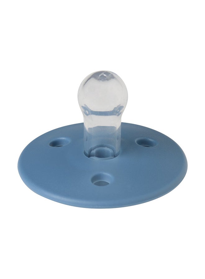 Mininor Round Pacifier Silicone 0M - Blue Whale - Image 2