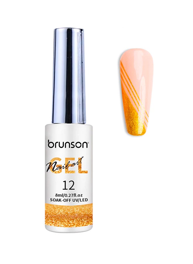Gel Polish Liner Gel Nail Art 8ml Gel Nail Art Paint for Nails Built Thin Line Nail Art Brush in Gel Pens UV LED Soak off Nail French Manicure Gel Paint Spider Line Drawing Painting Salon DIY