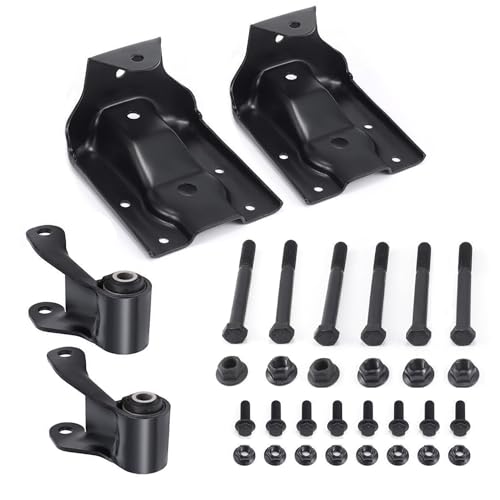 iiLentes 722-032 722-029 Rear Leaf Spring Hanger Bracket Shackle Kit For 1999-2013 Chevy Silverado 1500 GMC Sierra 1500 - Image 1
