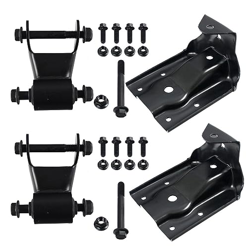 iiLentes 722-032 722-029 Rear Leaf Spring Hanger Bracket Shackle Kit For 1999-2013 Chevy Silverado 1500 GMC Sierra 1500 - Image 2