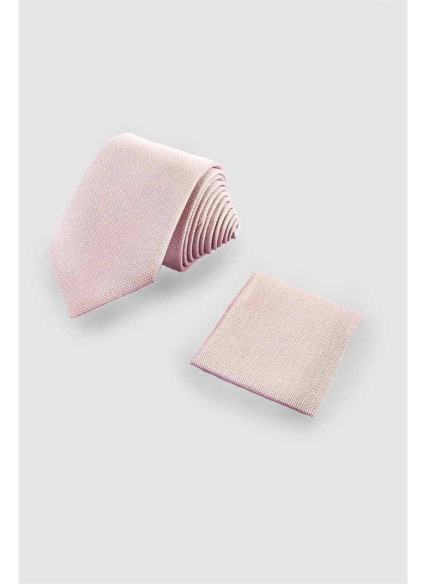 تودورس Plain Men's Tie with Pocket Handkerchief