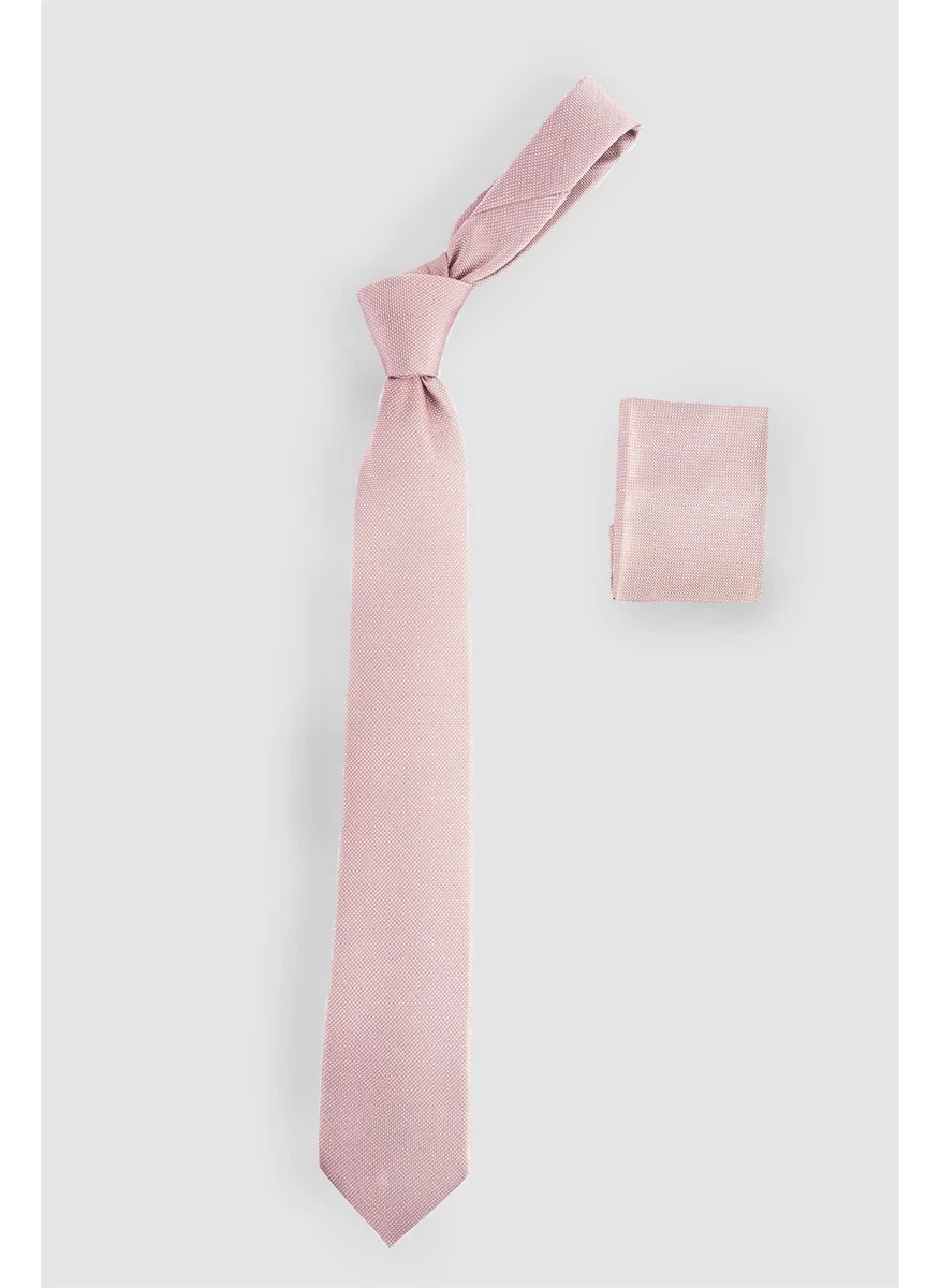 تودورس Plain Men's Tie with Pocket Handkerchief